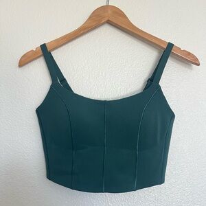 American Eagle Outfitters Dark Teal Padded Crop Top